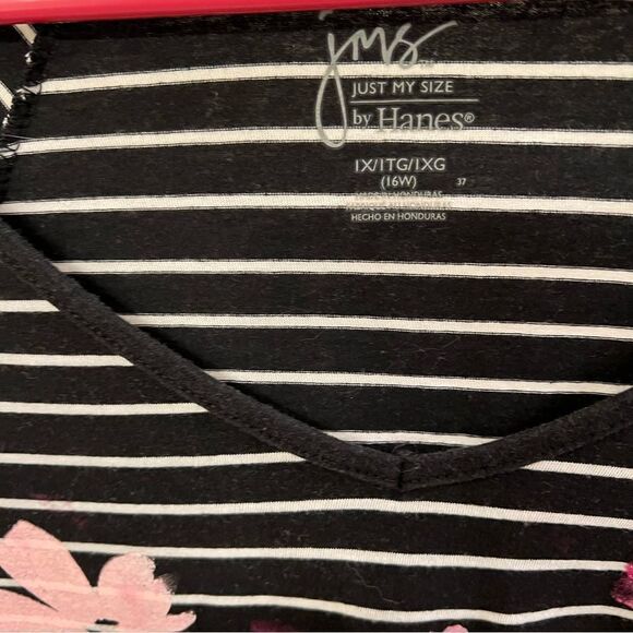 JMS by Hanes Hot Pink Long Sleeve Tee Size 1X/16W - Picture 4 of 5